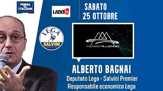🔴 On. Alberto Bagnai a "Terzo Millennio" su "Lazio TV" (25.10.2025)