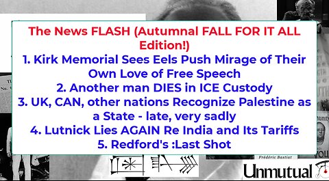 Liberty Conspiracy LIVE 9-22-25 Kirk Memorial Masks, Recognizing Palestine, ICE Kills AGAIN