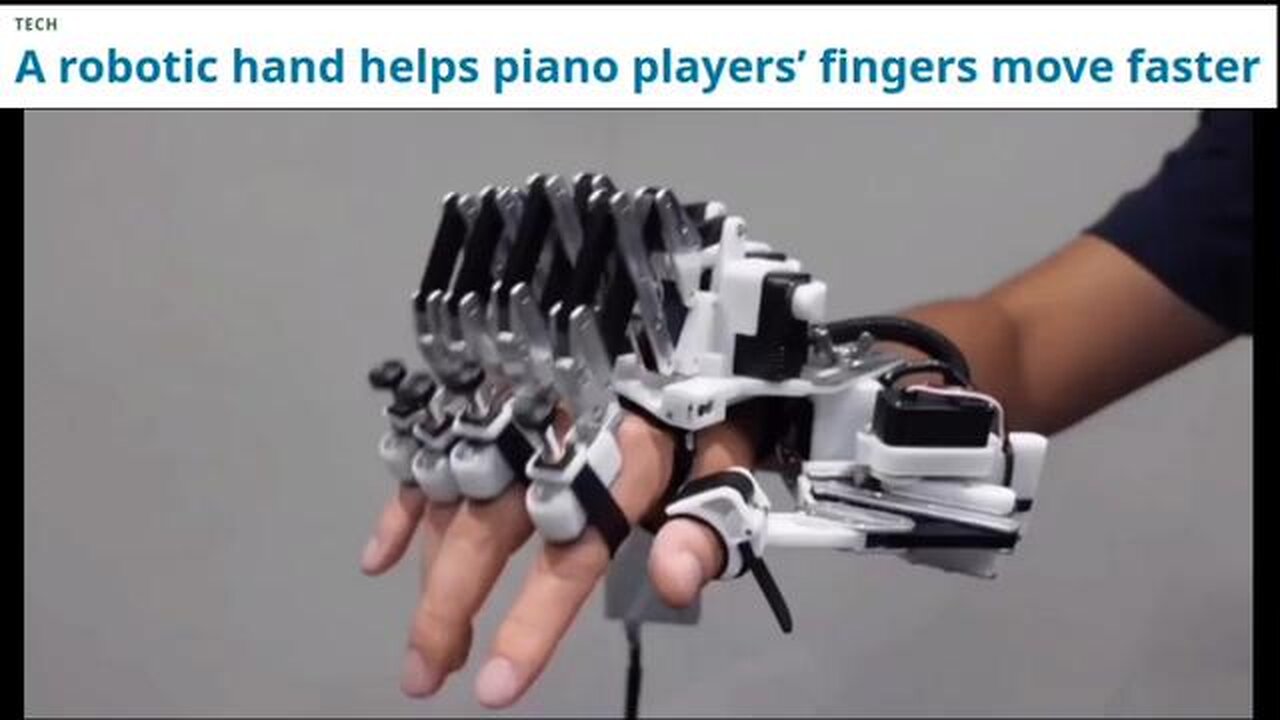 A robotic hand helps piano players’ fingers move faster