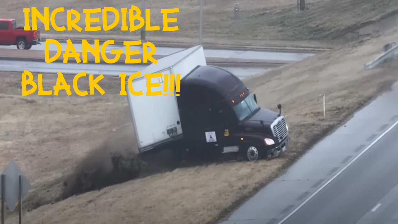 Camera catches crash over icy bridge on I-135 north of Wichita