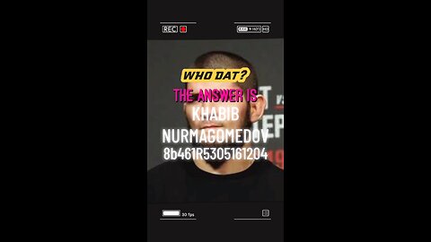 His name is.. Khabib Nurmagomedov