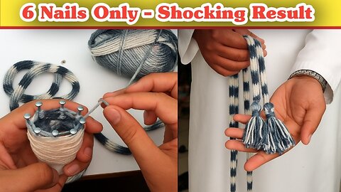 DIY Wool Craft Using 1 Inch Pipe & 6 Nails – 100% Working Experiment!