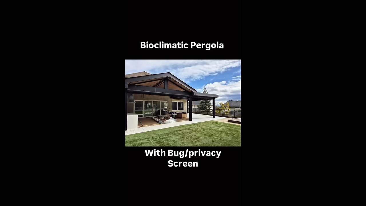 Love the outdoors but not the bugs or weather? Check out this custom bioclimatic pergola + outdoor