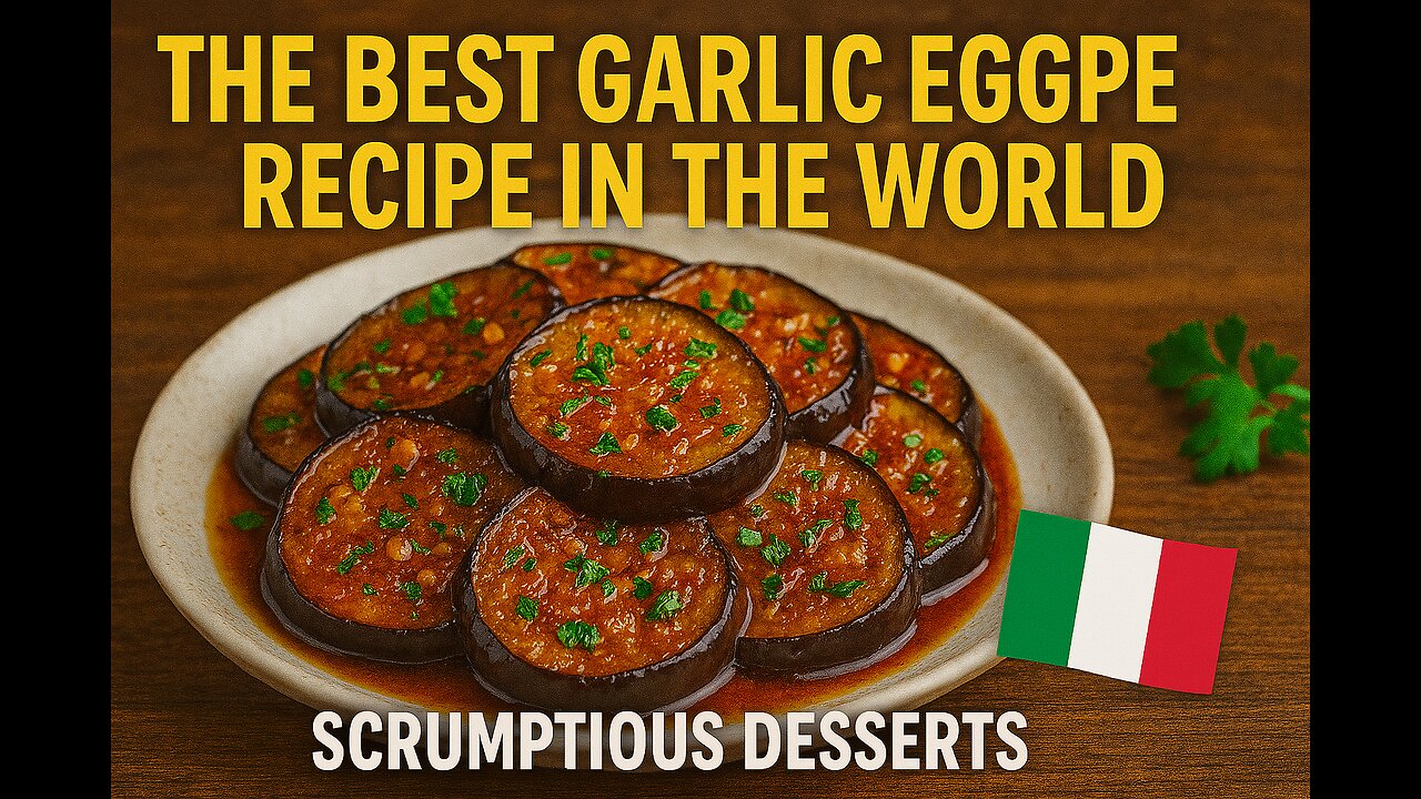 The Best Garlic Eggplant Recipe | Easy Vegan Italian Cooking 🍆 | Perfect Side Dish & Appetizer