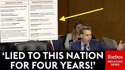 Hawley Brings The Receipts To Directly Accuse Dem Colleagues Of Lying About Biden