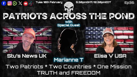 Patriots Across The Pond & Frens Ep36 - MARIANNE T - An inspirational discussion with a survivor of incest, rape and sex trafficking 🙏🏼🕉❤️