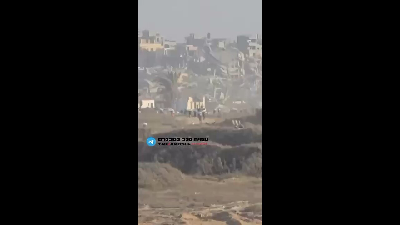 Sniper work - Gaza. Armed terrorist shot in motion.