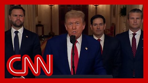 President Trump addresses the nation after US strikes nuclear sites in Iran