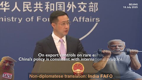 India confront China's FM, Lin Jian, on rare earth ban.