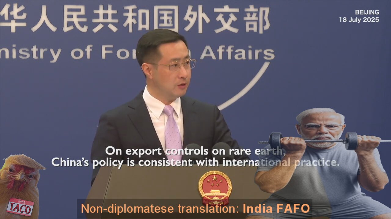India confront China's FM, Lin Jian, on rare earth ban.