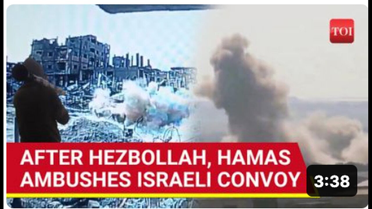 "Hamas Strikes Israeli Convoy in Gaza, Retaliating After Deadly Hezbollah Attack on IDF"