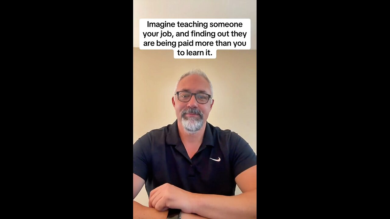 Would you train someone making more than you?