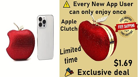 Review about this Red Diamond Encrusted, Apple-Shaped Clutch for women