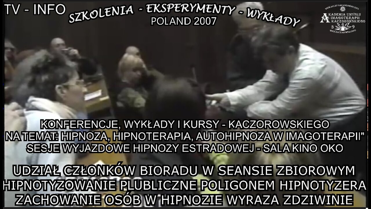 UDZIAŁ CZŁOWNKÓW BIORADU W SEANSIE ZBIOROWYM, HIPNOTYZOWANIE PUBLICZNE POLIGNEM HIPNOTYZERA