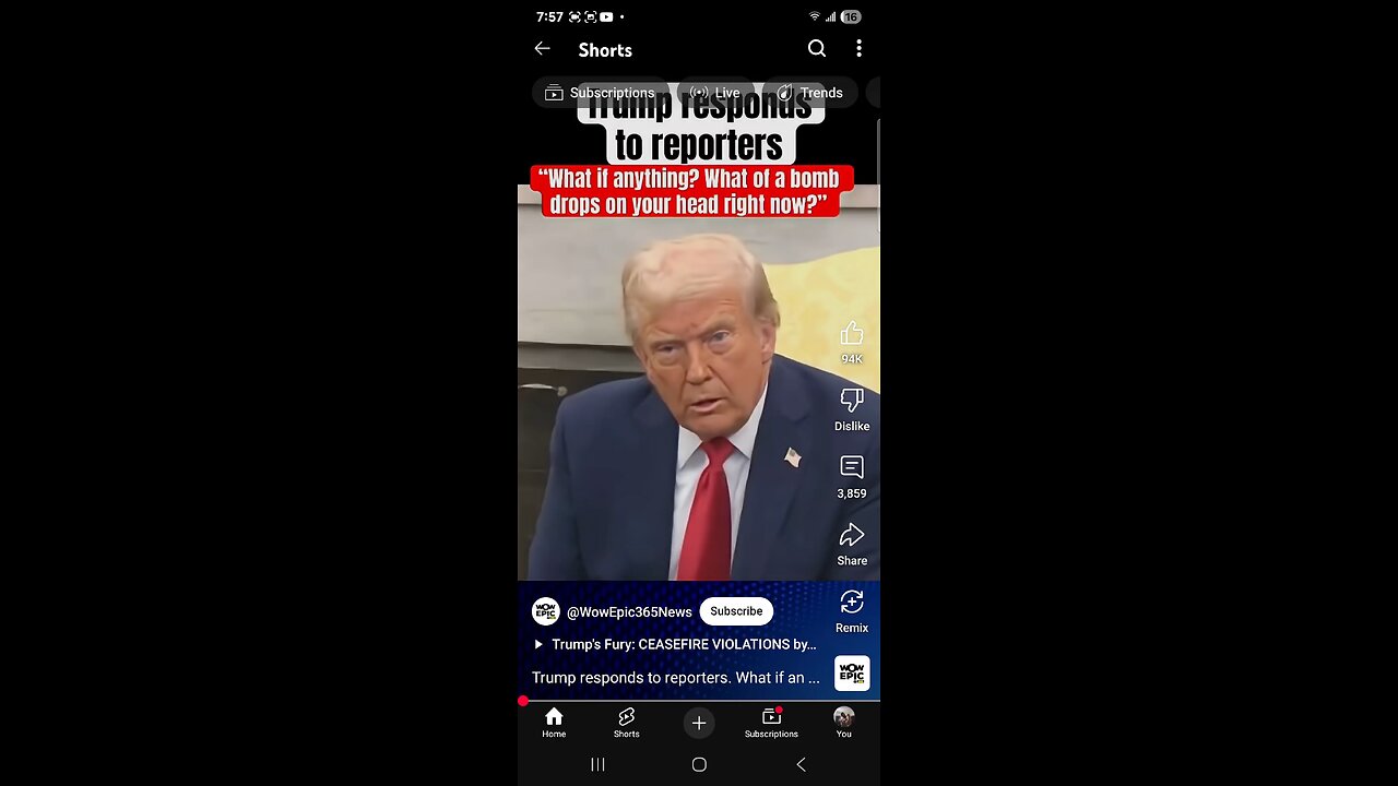 Trump taking a stupid question