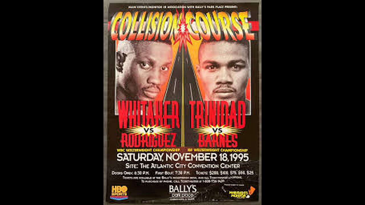 Felix Trinidad vs Larry Barnes - Nov 18 1995 - Convention Center, Atlantic City, NJ