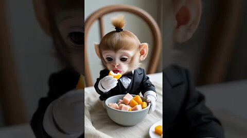 This little monkey’s actions are love in motion! ❤️🐵