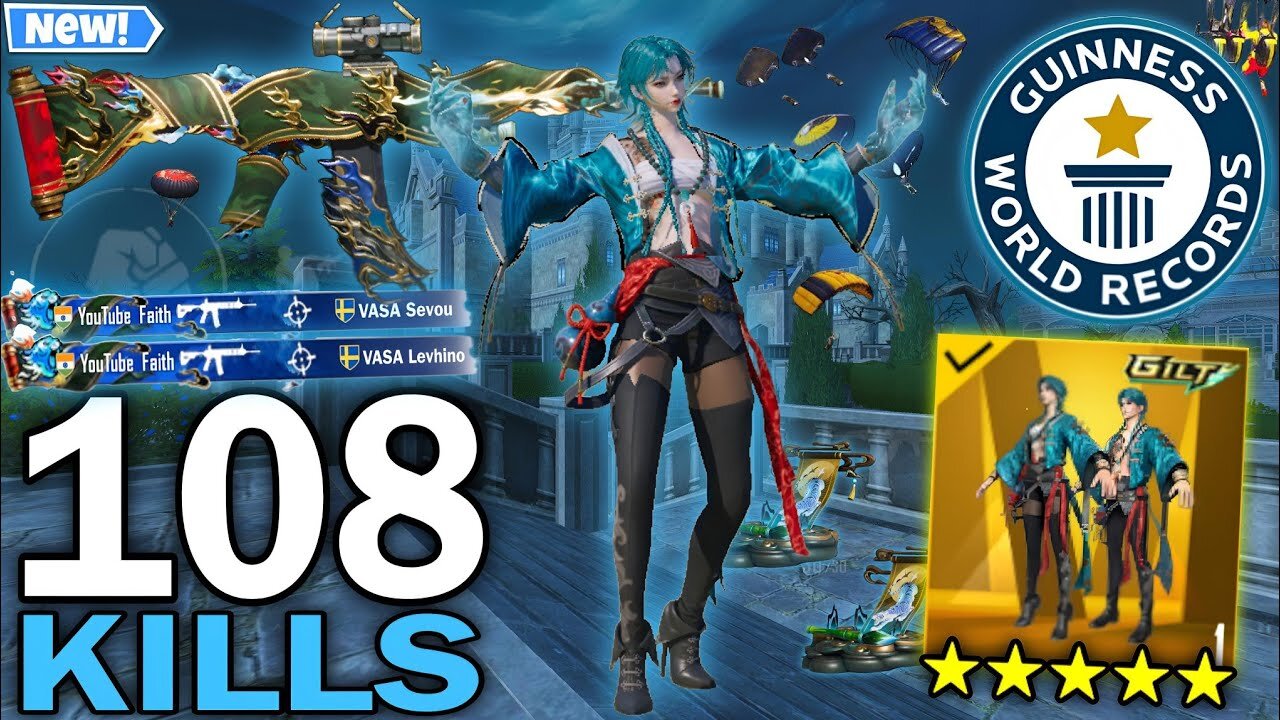 108 KILLS!😍 BEST AGGRESSIVE RUSH GAMEPLAY with DOUBLE AKM in NEW SPOOKY SOIREE MODE🔥PUBG MOBILE