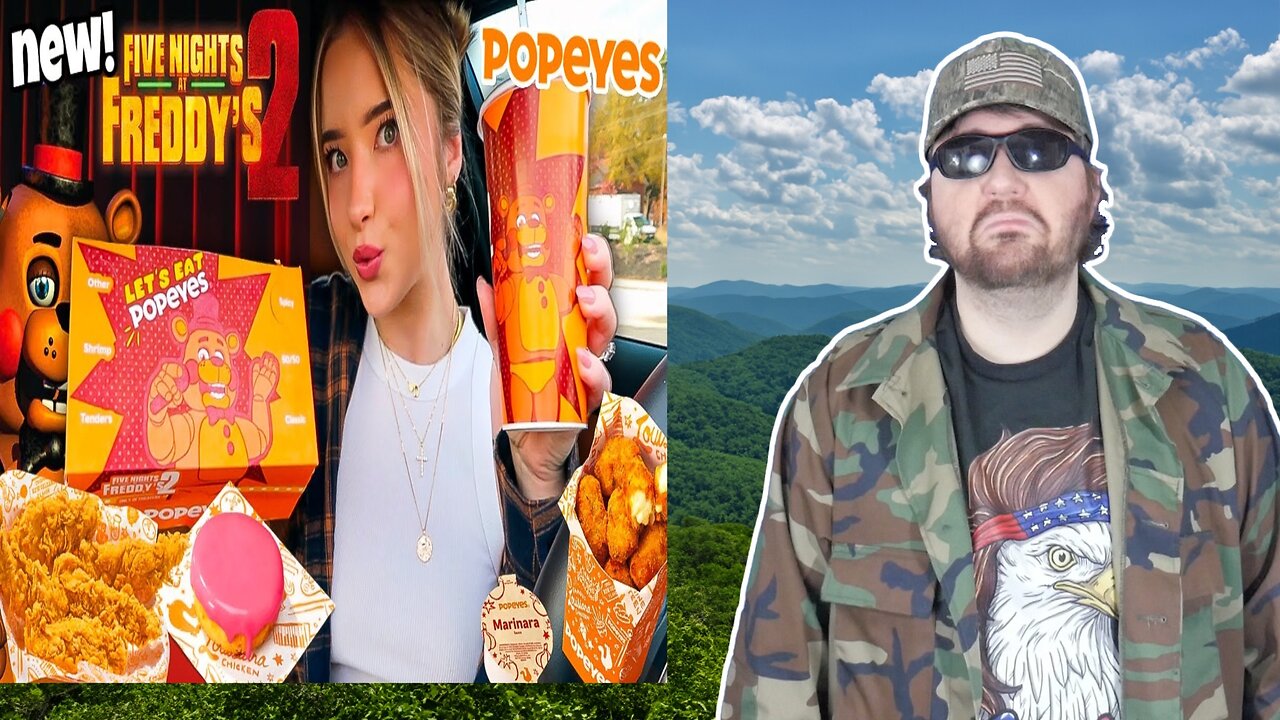 Eating Popeyes New Five Nights At Freddy's Menu Items!! (Daisy Sue) - Reaction! (BBT)