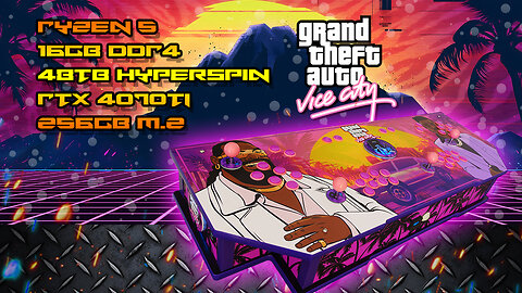 We Built a 4K GTA Vice City Arcade V2.0 - 48TB Beast Ready #arcade #retrogaming