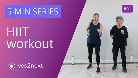 5 Minute HIIT workout Seniors, beginners