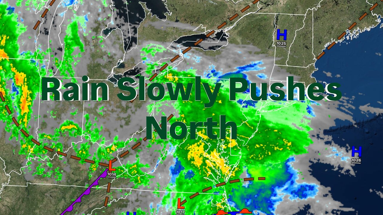Rain Slowly Pushes North