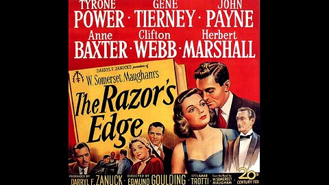 The Razors Edge, Drama 1946. Tyrone Power, Anne Baxter, Gene Tierney, John Payne, Herbert Marshall, Clifton Webb