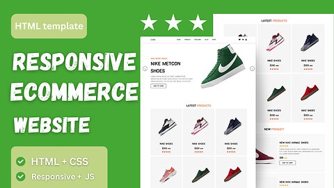 Responsive Ecommerce Website Design using HTML, CSS & JavaScript