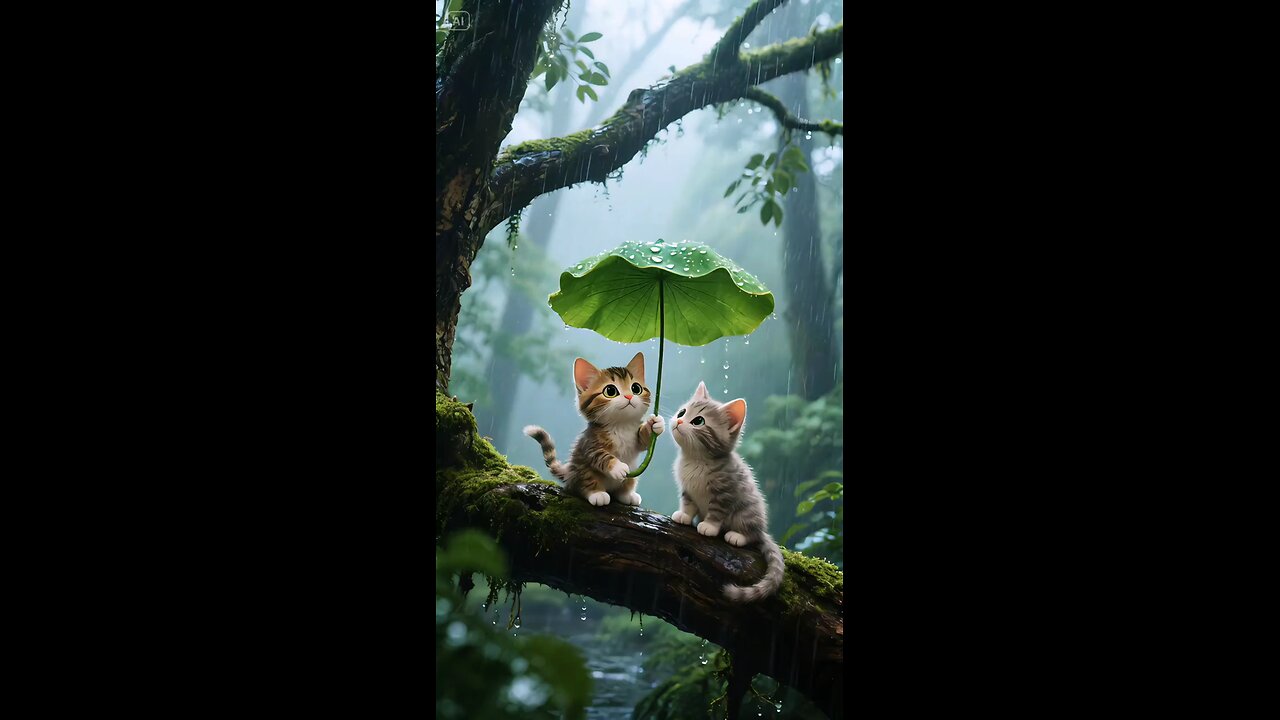 cat love together