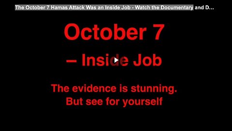 "Inside Job: Watch Documentary on October 7 Hamas Attack"