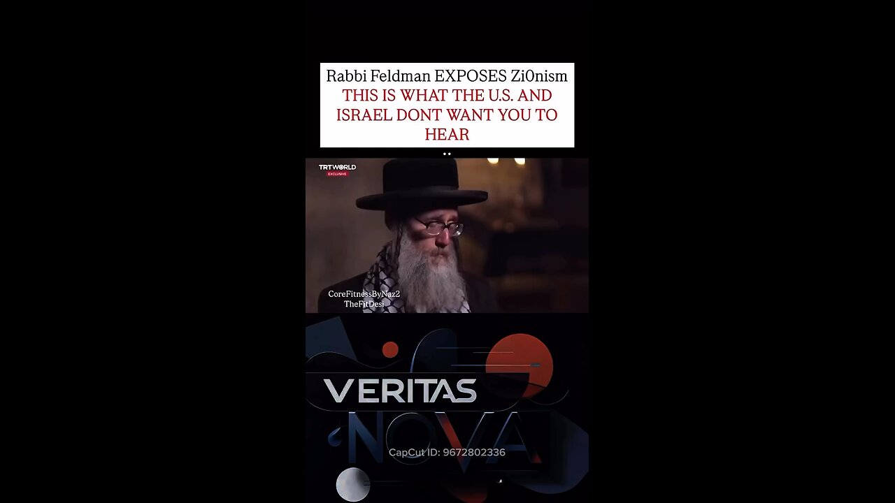 Rabbi Feldman Exposes Zionism