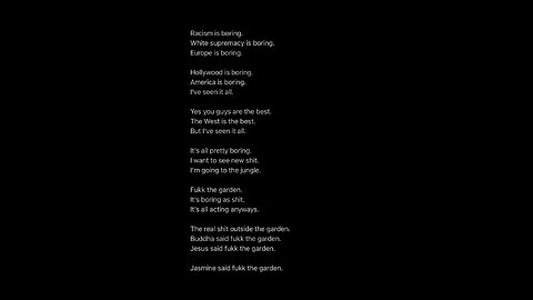 Tarzan said fukk the garden