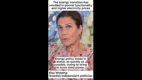Elsa Widding - The energy trasistion has resulted in poorer functionality...