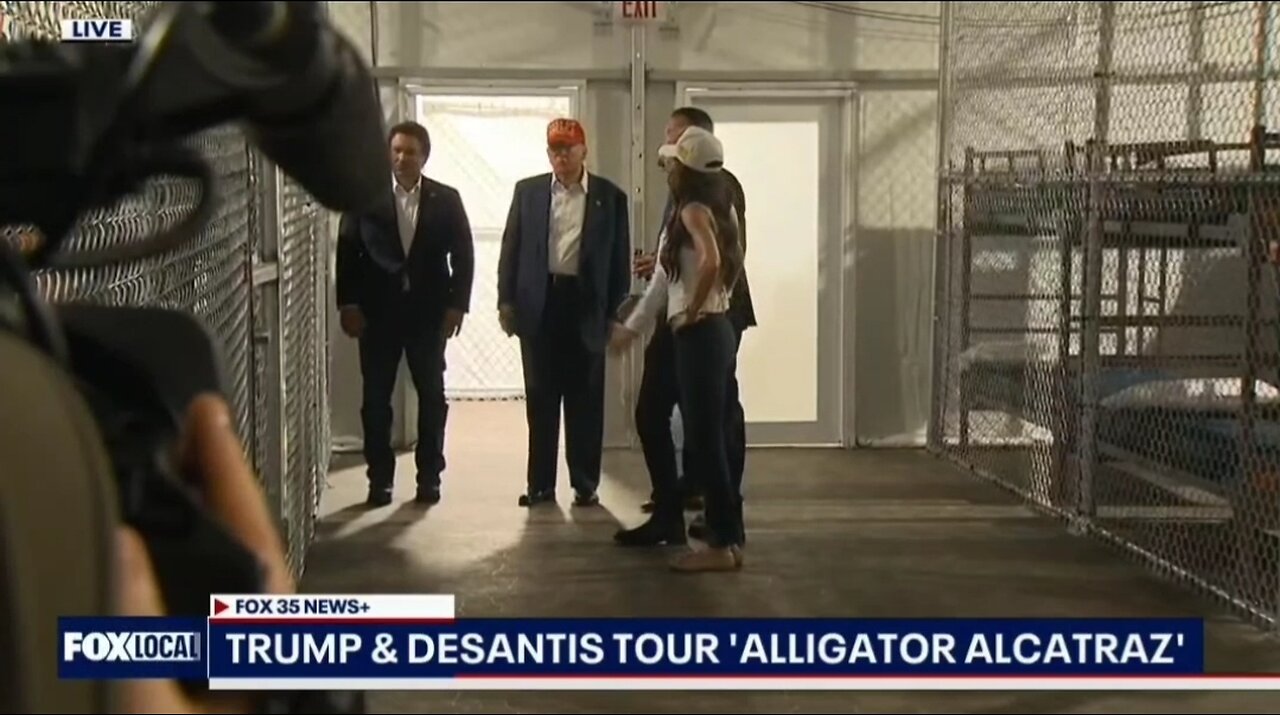 Trump Gets His First Look At Alligator Alcatraz