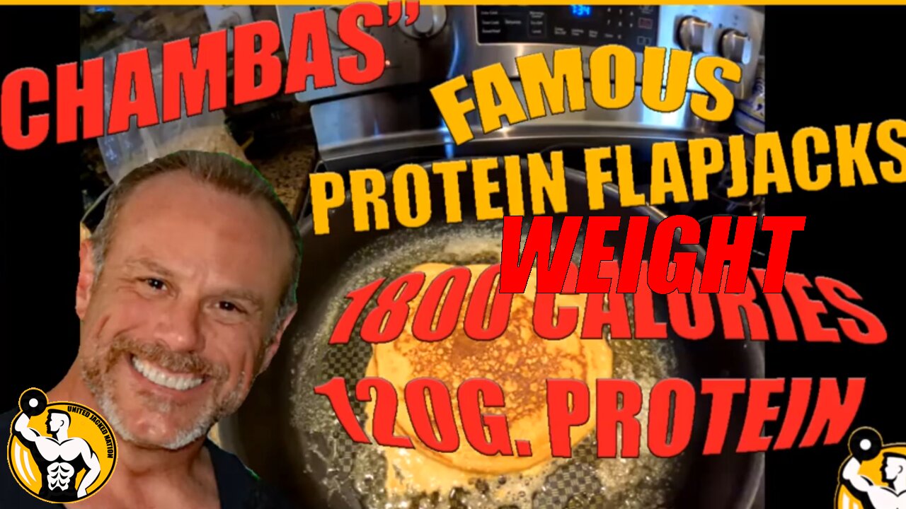 GET JACKED EATING CHAMBA'S FAMOUS PROTEIN PANCAKES 1800 MASSIVE CALORIES AND 120 GRAMS OF PROTEIN