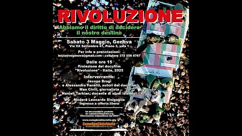 "RIVOLUZIONE" IL DOCUMENTARIO SULL' IRAN A GENOVA.