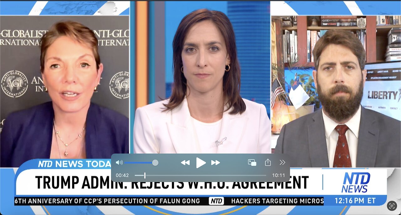 U.S. Rejects the WHO Agreement - Reggie Littlejohn, Alex Newman, Stefania Cox NTDTV Interview