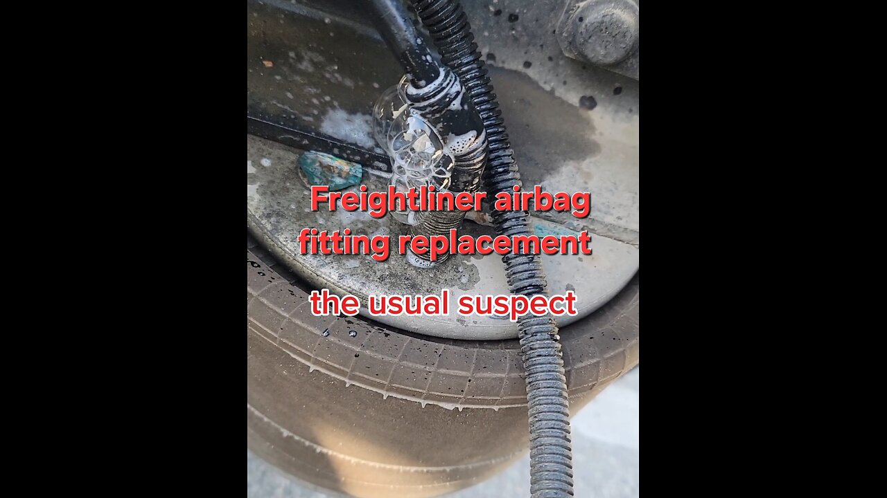 Freightliner Cascadia airbag fitting replacement #airbag #fitting #freightliner