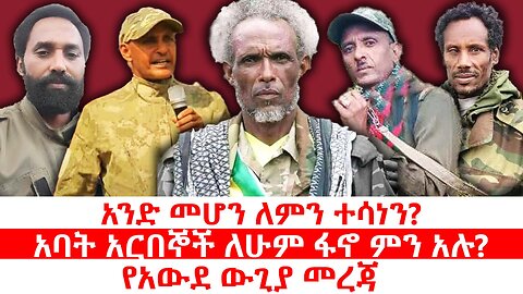 አንድ መሆን ለምን ተሳነን? | አባት አርበኞች ለሁም ፋኖ ምን አሉ? | የአውደ ውጊያ መረጃ | ሀምሌ 2017