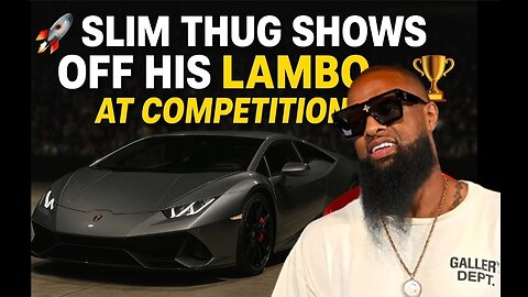 🚀 Slim Thug Shows Off His Lambo at Competition! 🔥🏆