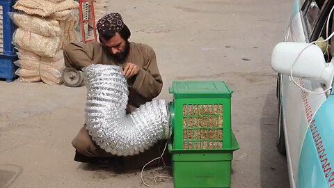 Afghanistan taxi drivers turn to handmade cooler to beat the heat