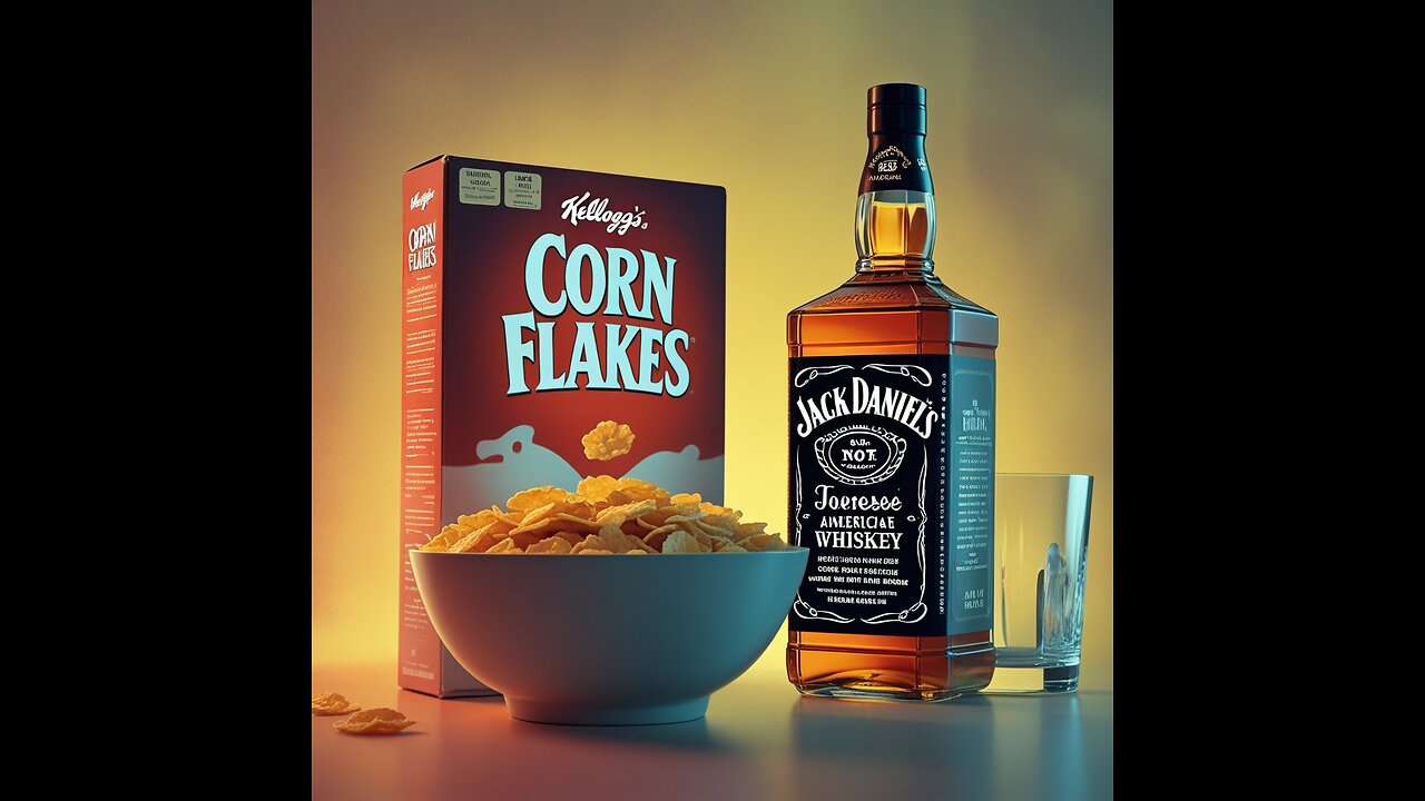 Kellogg's Corn Flakes and Jack Daniel's Whiskey (AI 1950s Jazz)