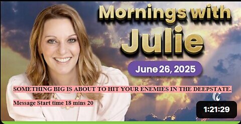 Julie Green subs SOMETHING BIG IS ABOUT TO HIT YOUR ENEMIES IN THE DEEPSTATE.