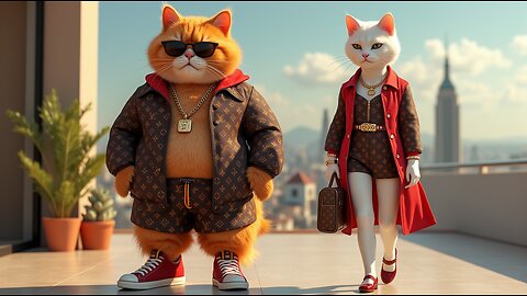 Louis Vuitton x Chubby Cat Collection | AI Fashion Lookbook (Front & Back View)