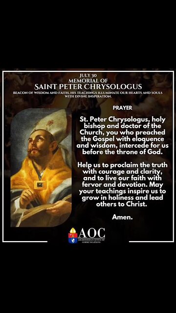 Saint Peter Chrysologus Pray For Us Amĕn 🙏🙏🙏💖💖💖