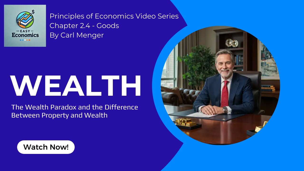 Principles of Economics by Carl Menger Chapter 2.4 - What is Wealth?