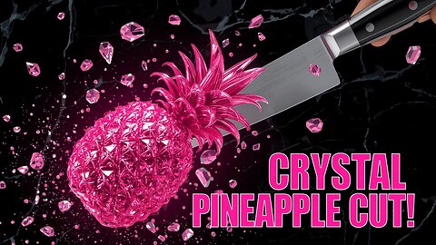 "Slicing a Crystal Pink Pineapple in 4K – Insanely Satisfying Cut!"
