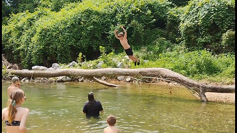 Exploring a secret hidden redneck country swimming pool deep in the woods