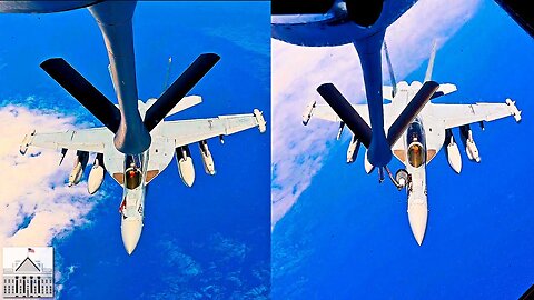 U.S. Air Force KC-135 Refuels FA-18 Super Hornet in Hawaii