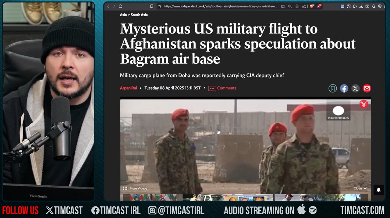 WAR WITH IRAN Feared, Strange CIA Flight over Bagram Amid Reports US Taking Base, Nuclear Talks Soon
